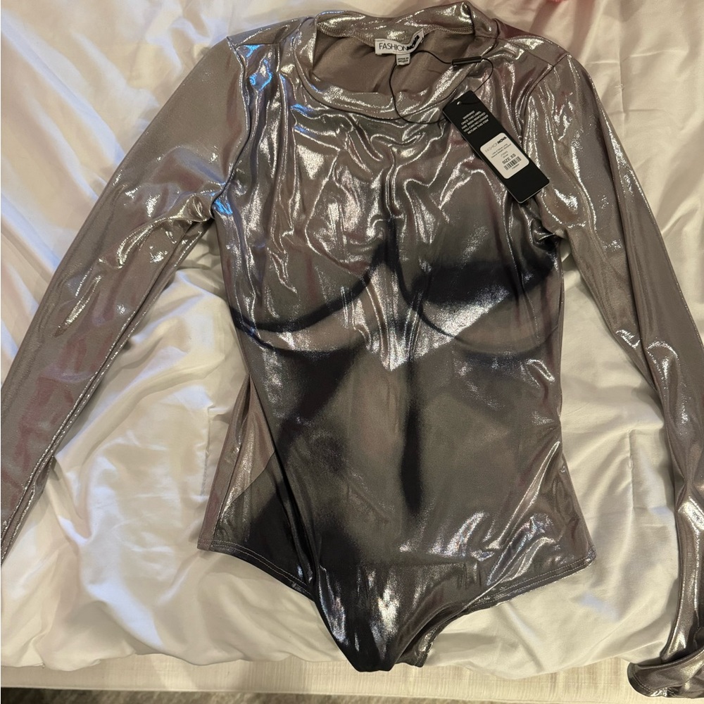 Silver bodysuit